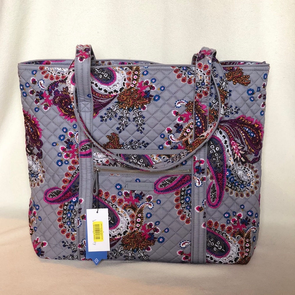 Vera Bradley Iconic Vera Tote Grey